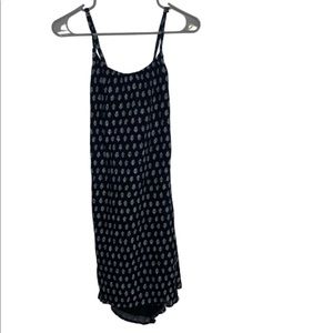 Black dress with white print